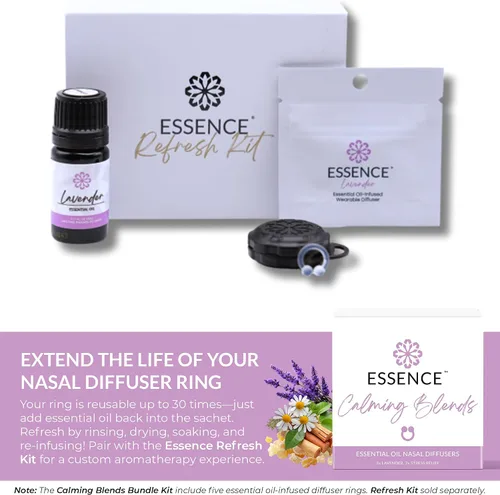 Vista 7 de HONÉ - Anillo difusor nasal de esencia relajante – Anillos nasales de silicona con aceite esencial de aromaterapia para el estrés y el apoyo