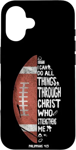 Vista 31 de iPhone 13 I can do all things through Christ Philippians 4:13 - Funda de fútbol