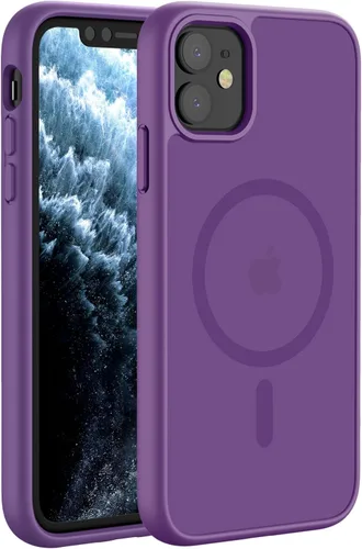Vista 72 de Hualele - Funda magnética para iPhone 13 Pro, compatible con MagSafe, grado militar, a prueba de caídas, translúcida mate, parte trasera dura, borde