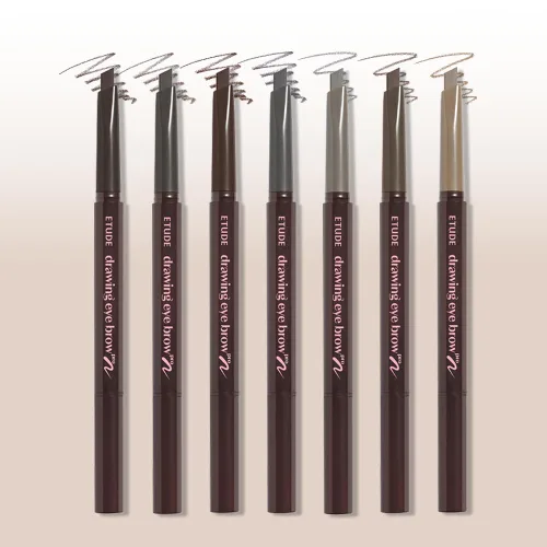 Vista 9 de ETUDE Drawing Eye Brow Pro (marrón oscuro) Lápiz de cejas para mujer, microblading, de larga duración, aspecto natural diario con textura suave