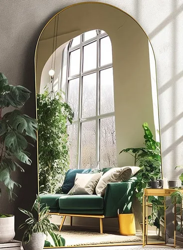 Vista 11 de BEVERDY Espejo arqueado de longitud completa - Espejo de pie de 18"x58" con soporte o montaje en pared para dormitorio y sala de estar - Negro