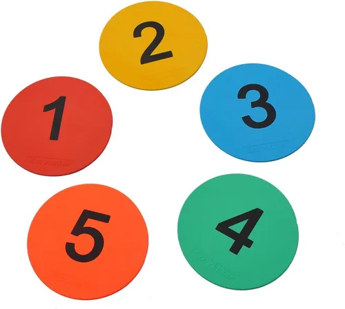 Vista 6 de Marcadores de puntos de piso numerados de 8 pulgadas