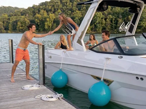 Vista 2 de BABZ - Clásico de 24 pulgadas de diámetro - El parachoques inflable original de guardabarros de barco para acoplamiento, balsa de amarre, marina