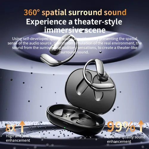 Vista 6 de Auriculares de traductor AI 4 en 1, audio de alta fidelidad, diseño de Negro