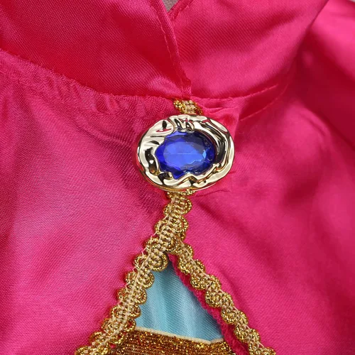Vista 3 de NALIGO Disfraz de princesa para niñas, disfraz de cumpleaños, Navidad, trajes con accesorios