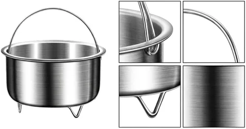 Vista 6 de Stainless Steel Vegetable Steamer Basket With Feet, 304 Metal