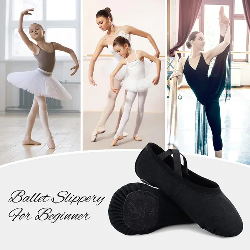 Vista 7 de Ballet Shoes for Women Girls, Ballet Slipper Dance Shoes Stretch Canvas for Teen Adults