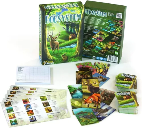 Vista 2 de Ecosistema - Un juego de cartas familiar sobre la construcción de hábitats ¡Aprende sobre animales, ecología y biodiversidad para niños, adultos