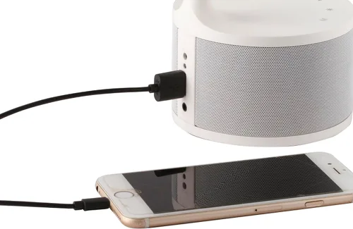 Vista 7 de OttLite Lámpara de escritorio LED con doble cabezal y altavoz Bluetooth, regulable con control táctil y modos de color, puerto de carga USB, LED