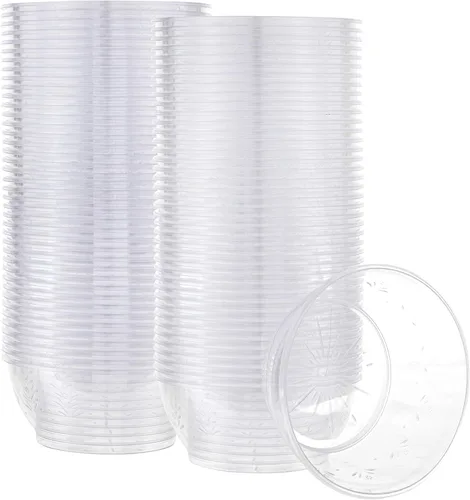 Vista 7 de PLASTICPRO Cuencos de plástico duro de 6 onzas para postre – Cuencos para helado de calidad premium desechables transparentes, paquete de 50