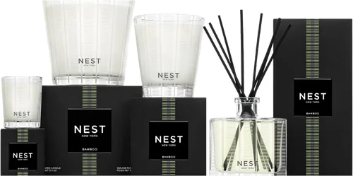 Vista 6 de NEST New York Vela clásica perfumada, bambú, 8.1 onzas, tiempo de combustión de hasta 60 horas, recipiente de vidrio reutilizable
