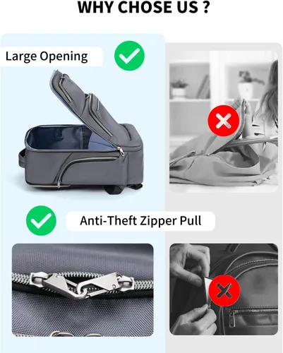 Vista 7 de Bolsa de gimnasio con compartimento para zapatos y soporte para esterilla de yoga y mochila para computadora portátil