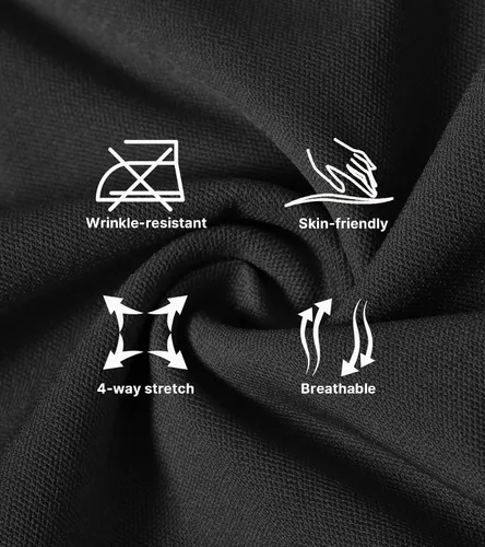 Vista 6 de Amoy Pantalones de vestir para mujer, pierna rectacorte de bota, pantalones de trabajo elásticos, pantalones de oficina, negocios, casual, golf
