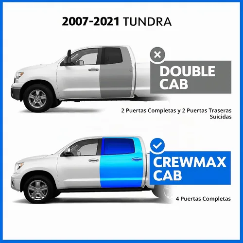 Vista 2 de Tyger Auto LanderX - Estribo compatible con Toyota Tundra 2007-2021 CrewMax TG-LX3T84118 Barras Nerf de riel de paso lateral