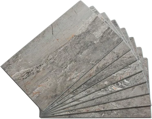 Vista 8 de Palisade Azulejos de vinilo entrelazados impermeables para pared/salpicadero para cocina o baño en mármol español (muestra de 4.5x11 pulgadas)