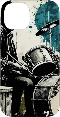 Vista 4 de Black White Drummer Music Lover Drumming Drummer Graphic Case for iPhone 17