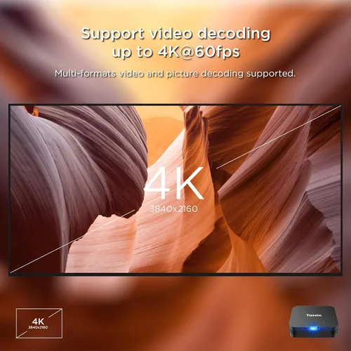 Vista 7 de Android TV Box 10.0, Android Box 2GB RAM 16GB ROM, H313 Quad-Core Android Box, soporte 2.4G WiFi, 4K Smart Mini TV Box Tamaño compacto