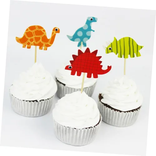 Vista 9 de 96pcs Dinosaur Cake Toppers and Birthday Cake Inserts for ’ Party Decorations