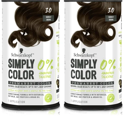 Vista 8 de Schwarzkopf Simply Color - Tinte permanente para el cabello, chocolate oscuro 3.65, de larga duración con ingredientes nutritivos, sin amoníaco ni