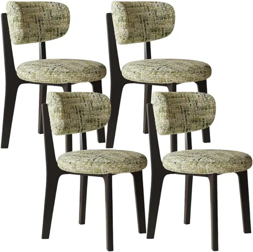 Vista 50 de YVYKFZD Solid Wood Dining Chairs, Armless Dining Room Chair Set, Upholstered Kitchen Chairs, Living Room Chair with Removable Fabric Seat Cushion
