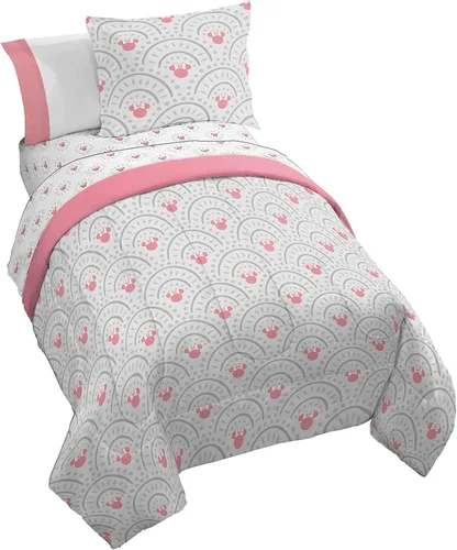 Vista 30 de Jay Franco Disney Lilo and Stitch - Juego de edredón tamaño Twin, ropa de cama de 5 piezas, incluye juego de sábanas y fundas de almohada, ropa