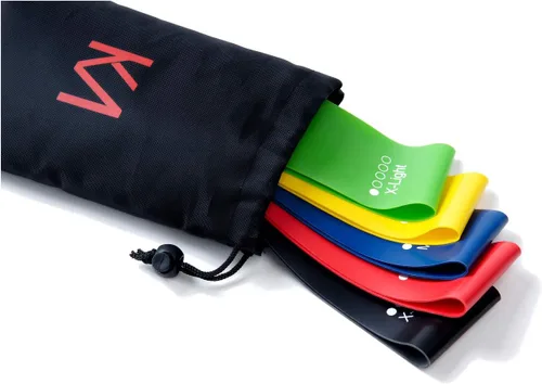 Vista 2 de Bandas de resistencia, bandas de ejercicio para glúteos, crossfit, estiramientos, entrenamiento de fuerza, terapia física, fitness en casa, bandas