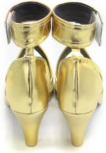 Vista 5 de COSGOGO Juego Genshin Impact Candace - Zapatos de cosplay para mujer, zapatos de tacón alto de anime para Halloween