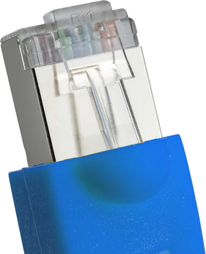 Vista 5 de NTW Cable Ethernet Cat6 blindado de 5 pies con conector RJ45 chapado en azul para módem, router, PC, Mac, laptop, PS2, PS3, PS4, Xbox 360, panel