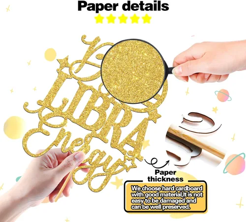 Vista 6 de Big Virgo Energy Cake Topper, feliz cumpleaños Virgo en agosto/septiembre, temporada de Virgo, 12 artículos de decoración de fiesta de cumpleaños