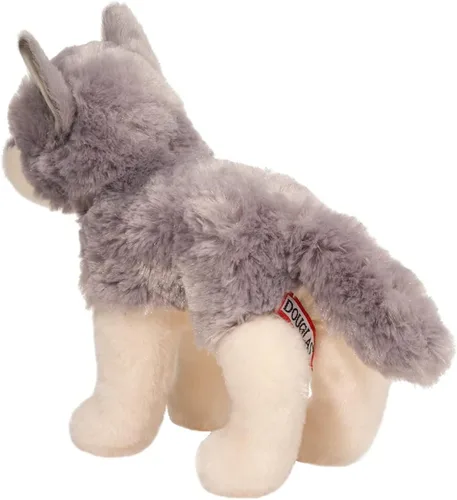 Vista 3 de Douglas Cuddle Toys, Lobo gris de peluche de 8 pulgadas