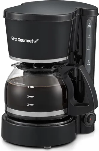 Vista 7 de Elite Gourmet EHC-5055 Cafetera automática de 5 tazas de preparación y goteo con filtro reutilizable Pause N Serve, interruptor