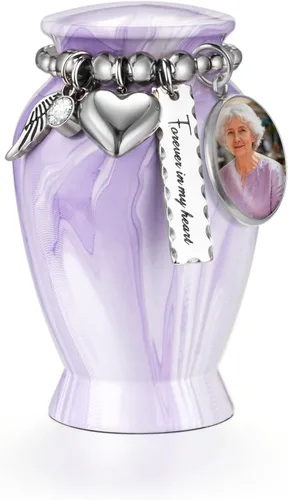 Vista 37 de Dletay Urnas pequeñas personalizadas para cenizas humanas, recuerdo de 2.85 pulgadas, mini urna de cremación conmemorativa para mujeres y hombres