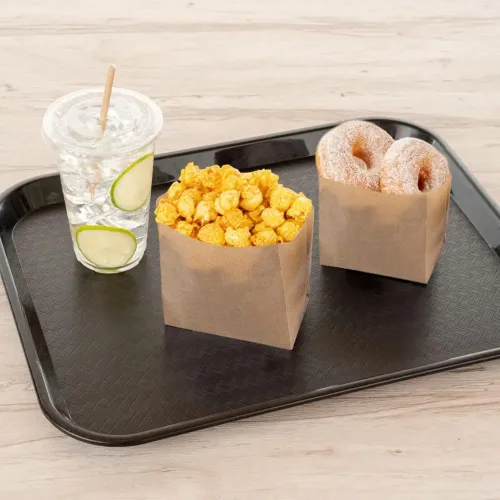 Vista 8 de Pequeñas bolsas de papel marrón para aperitivos, paquete de 100, bolsas de papel kraft a prueba de grasa, reciclables y biodegradables, pequeños