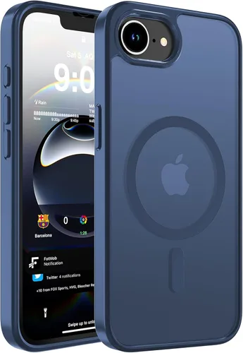 Vista 73 de WRJ Funda magnética mate para iPhone Air de 6.5 pulgadas, [compatible con Magsafe] [protección contra caídas de grado militar], delgada Negro
