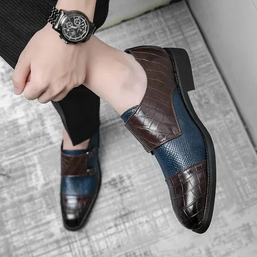 Vista 5 de HuitJours Mocasín Penny de dos tonos para hombre, zapatos de vestir sin cordones, zapatos de barco casuales, mocasines