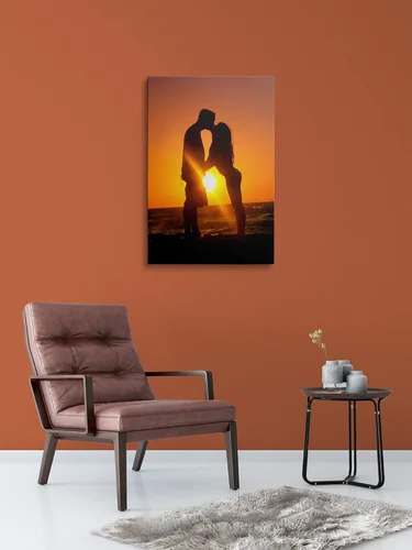 Vista 4 de Woaiting Lienzo personalizado con tus propias fotos, decoración de pared para hombres, regalo de novio, marco de lienzo personalizado