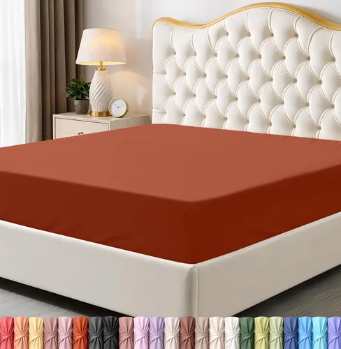 Vista 27 de Utopia Bedding - Paquete a granel de 2 sábanas bajeras ajustadas de microfibra cepillada suave con bolsillos profundos, resistentes al encogimiento