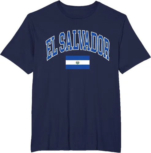 Vista 7 de Camiseta con estampado de bandera de El Salvador