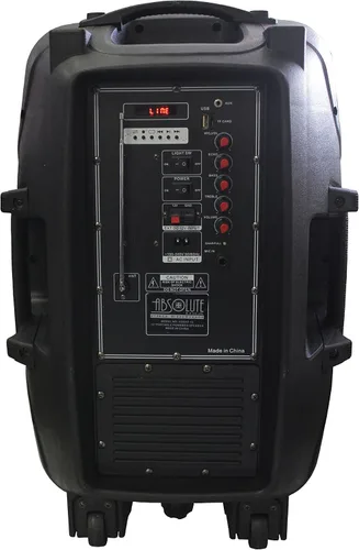 Vista 3 de Altavoz Bluetooth Absolute PRO Series ASBAT15 15" 3000W Altavoz de potencia máxima con Bluetooth incorporado y batería LCD/MP3/USB/Micro SD