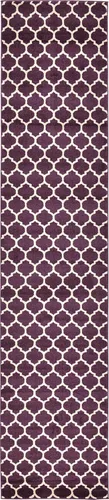 Vista 75 de Unique Loom Trellis Collection - Alfombra de área de Filadelfia, rectangular de 2 pies 2 pulgadas x 3 pies, color morado y marfil