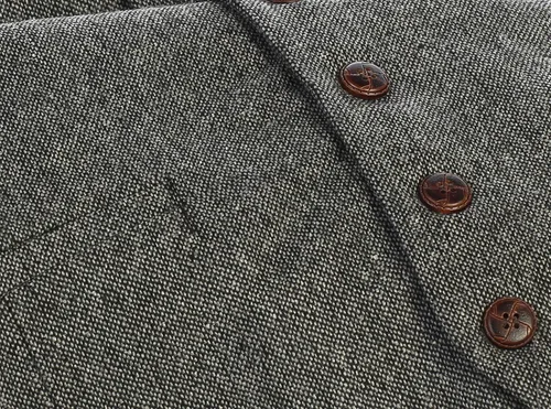 Vista 123 de Gioberti Chaleco de tweed formal de 6 botones para hombres