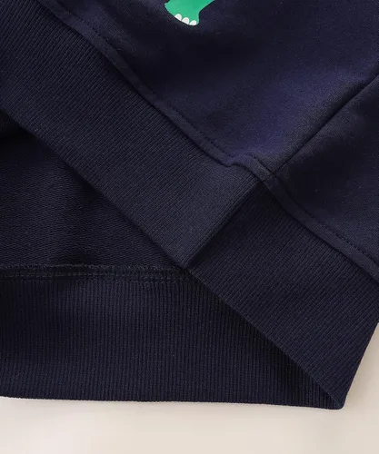 Vista 6 de Bumeex Sudadera de algodón con cuello redondo para niño pequeño 2-7T