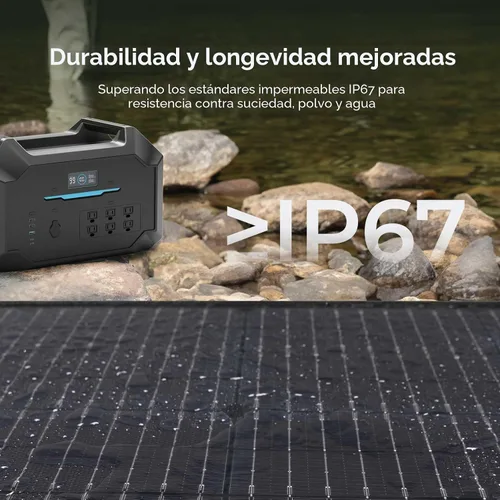 Vista 6 de Renogy Maleta de panel solar de 800 W, paneles solares plegables portátiles dobles de 400 W para estación de energía, campamento de caravana