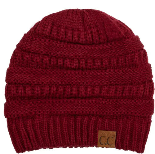 Vista 83 de C.C Trendy Warm Chunky Soft Stretch Cable Knit Beanie 0 Leopardo Gris claro