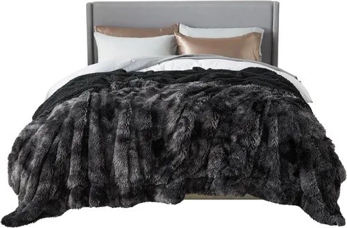 Vista 10 de Bedsure GentleSoft Manta de Tiro de Piel Sintética Esponjosa y Suave para Sofá, Forro Polar Sherpa Suave Regalos Acogedores para Mujeres, Manta