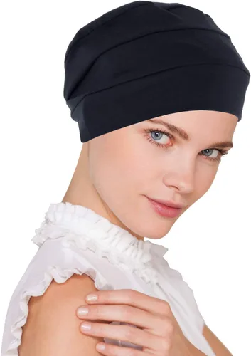 Vista 7 de Gorro de quimioterapia para mujer, tejido de algodón suave, turbante para dormir