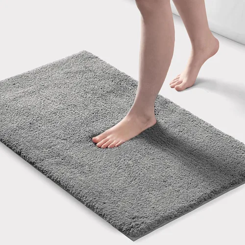Vista 29 de Madison Park Alfombra de Baño Antideslizante, Tapete de Felpa Lujoso, Absorbente, Secado Rápido, Diseño de Spa, Decoración de Baño Marshmallow, Crema