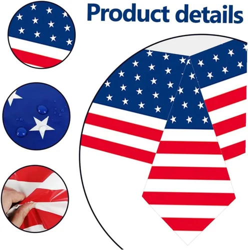 Vista 8 de Disposable Independence Day Tablecloth for Buffet Parties Patriotic Theme Party Table Cover and Use Kitchen Table Decoration
