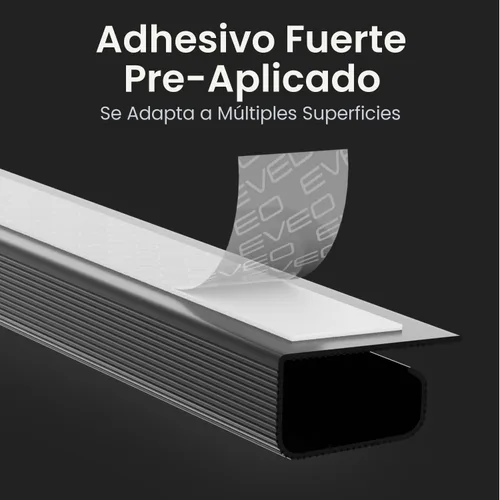 Vista 2 de EVEO Kit de gestión de cables debajo del escritorio (6 unidades) - Ocultador de cables para gestión de cables debajo del escritorio, ocultador