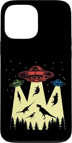 Vista 24 de Funda vintage de secuestro alienígena de dinosaurio para iPhone 17